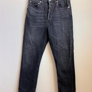 Agolde Women's Dark Blue Straight Leg Jeans